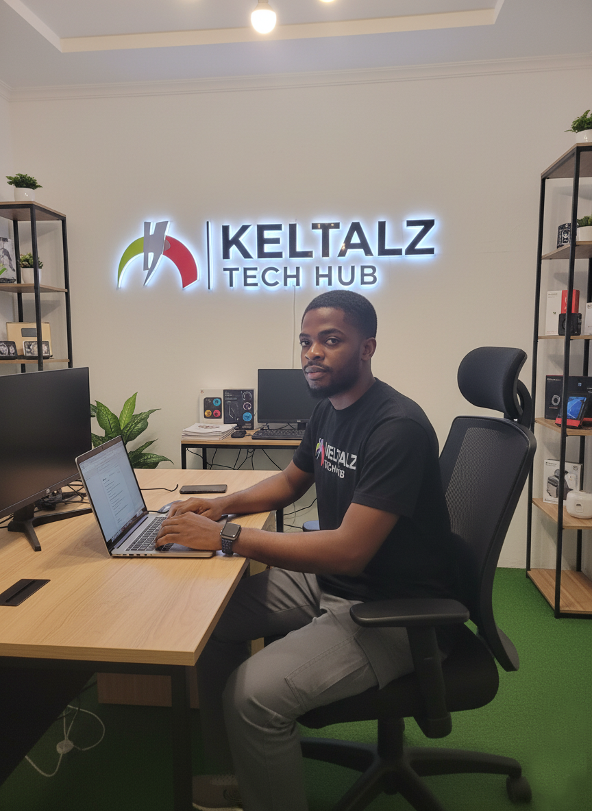 Inside the Keltalz Tech Hub office in Independence Layout, Enugu