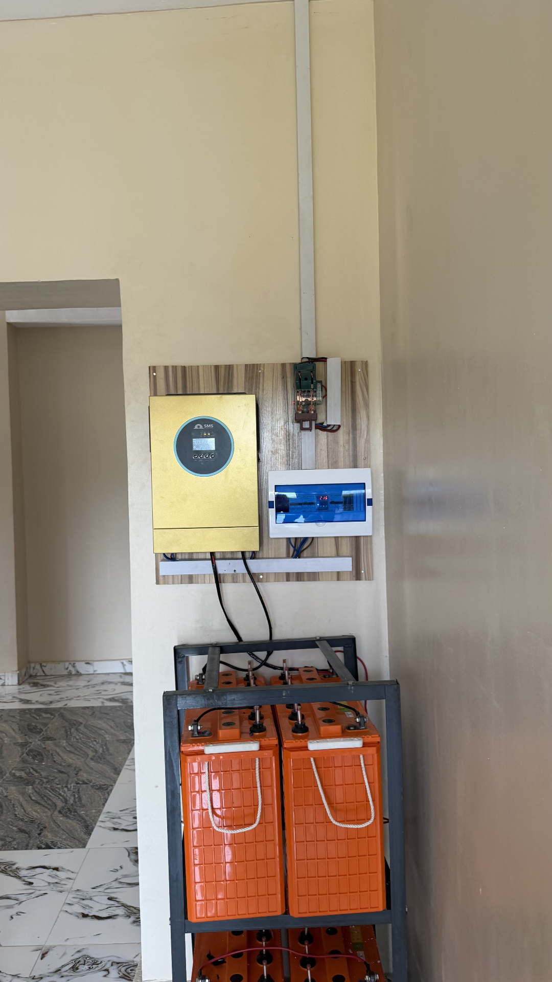 Installed solar power system for a home or office